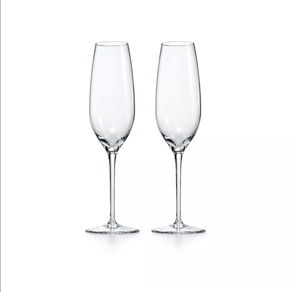 NWT TIFFANY AND CO CRYSTAL CHAMPAGNE FLUTES